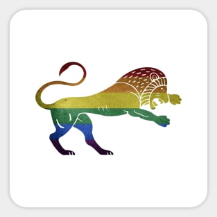 Gay Pride Lion Art Sticker